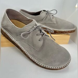 BIRKENSTOCK Gary Suede Lace-Up Sneakers Shoes Gray Ginger; EU 42/US 9-11 Narrow
